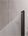 Timo Шторка для ванны поворотная TCM-80/03F-6 на монопетле 1400*800, профиль черный, стекло матовое 6 мм T31