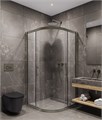 Timo Душевой угол TPSS-100/13C-8, раздвиж 1000*1000*2000, проф никель, стекло проз 8 мм T43