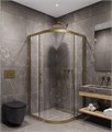 Timo Душевой угол TPSS-100/17C-8, раздвиж 1000*1000*2000, проф мат золото, стекло проз 8 мм T45