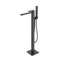 Orange Lutz M04-336b Однозахватный напольный смеситель для ванны. Керамический дивертор, шланг, ручной душ. Цвет: чёрный M04-336b - фото 6620