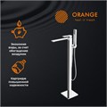 Orange Lutz M04-336cr Однозахватный напольный смеситель для ванны. Керамический дивертор, шланг, ручной душ. Цвет: хром M04-336cr
