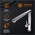 Orange Steel M99-000ni однозахватный смеситель для кухни с поворотным изливом. Цвет: сталь M99-000ni