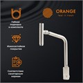 Orange Steel M99-009ni однозахватный смеситель для кухни с поворотным изливом и подвижным аэратором, позволяющим менять направление струи. 
Цвет: сталь M99-009ni