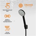 Orange Loop M26-311b. Набор смесителей черный матовый с душевыми аксессуарами:
1) Смеситель для умывальника, 
2) Смеситель ванно/душевой с душевыми аксессуарами (шланг, лейка, держатель) M26-311b