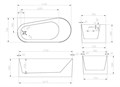Акриловая ванна ABBER AB9496-1.7 L белая AB9496-1.7 L