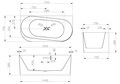 Акриловая ванна ABBER AB9494-1.5 AB9494-1.5