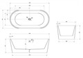 Акриловая ванна ABBER AB9209MB черная матовая AB9209MB