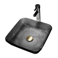 Раковина накладная стеклянная ABBER Glas AK2311B черная AK2311B