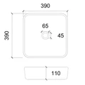 Раковина накладная стеклянная ABBER Glas AK2311B черная AK2311B