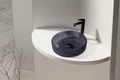 Раковина накладная стеклянная ABBER Glas AK2301B черная AK2301B
