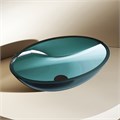 Раковина накладная прозрачная ABBER Kristall AT2802Aquamarin бирюзовая AT2802Aquamarin - фото 73820