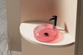 Раковина накладная стеклянная ABBER Glas AK2301OR красная AK2301OR
