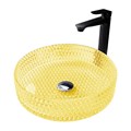 Раковина накладная стеклянная ABBER Glas AK2301Y желтая AK2301Y - фото 74365
