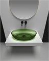 Раковина накладная прозрачная ABBER Kristall AT2801Emerald зеленая AT2801Emerald