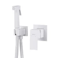 Смеситель ABBER Daheim AF8225W с гигиеническим душем, белый матовый AF8225W