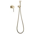 Смеситель ABBER Emotion AF8825G с гигиеническим душем, золото матовое AF8825G