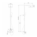 Душевая стойка ABBER Emotion AF8816 с изливом, хром AF8816