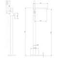 Смеситель ABBER Daheim AF8215B напольный, черный матовый AF8215B