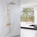 Душевая стойка ABBER Daheim AF8260GL с термостатом без излива, золото матовое AF8260GL