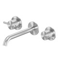 Смеситель ABBER Wasser Kreis 316 AF81123BST-L для раковины скрытого монтажа, брашированная сталь AF81123BST-L - фото 76011
