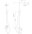 Душевая стойка ABBER Weiss Insel AF8016N с изливом, хром AF8016N