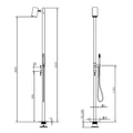 Душ ABBER Wasser Kreis 316 AF8180BST напольный, брашированная сталь AF8180BST