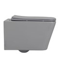 Унитаз ABBER Rechteck AC1201MG подвесной серый матовый, безободковый AC1201MG