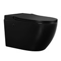 Унитаз ABBER Bequem AC1108PMB подвесной черный матовый с импульсным смывом AC1108PMB