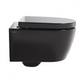 Унитаз SSWW CT2038VB подвесной черный глянцевый, безободковый CT2038VB
