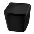 Унитаз ABBER Rechteck AC1200MB подвесной черный матовый, безободковый AC1200MB