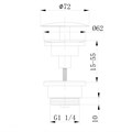 Донный клапан ABBER AF0012B без перелива, фиксированный, черный матовый AF0012B - фото 77271 Донный клапан ABBER AF0012B без перелива, фиксированный, черный матовый AF0012B - фото 77271