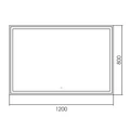 Зеркало ABBER See AG6115SL-1.2 с подсветкой, сенсорный выключатель, диммер AG6115SL-1.2