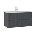 Тумба с раковиной ORKA Moonlight 90 подвесная, антрацит матовый 5003445