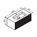 Тумба с раковиной ORKA Cube 100 подвесная, бежевый матовый 3000378