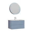 Тумба с раковиной ORKA Moonlight 90 подвесная, голубой матовый 5001501