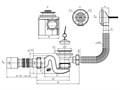 Сифон Ани "Бриг" для ванны с выпуском и переливом с трубой 40/50 , ANI PLAST E655