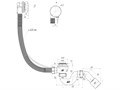 Перелив п/а с сифоном прямоточным 520мм.ANI PLAST EM411