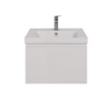 Тумба Lemark VEON MINI 60 см под 1 раковину, подвесная,1 ящик, цвет корпуса, фасада: Белый глянец LM02VM60T