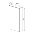 Шкаф зеркальный Lemark UNIVERSAL 45х80 см 1 дверный, петли слева, цвет корпуса: Белый глянец LM45ZS-U