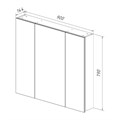 Шкаф зеркальный Lemark UNIVERSAL 90х80 см 3-х дверный, цвет корпуса: Белый глянец LM90ZS-U