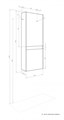 Шкаф-колонна ФОРЕСТ 40, подвесная, туманный серый 1A278603FR4D0