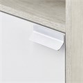 Шкаф ФЛАЙ 35, подвесной, одностворчатый, левый, белый, дуб крафт 1A237903FAX1L
