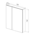 Шкаф зеркальный Lemark UNIVERSAL 70х80 см 2-х дверный, цвет корпуса: Белый глянец LM70ZS-U
