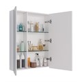 Шкаф зеркальный Lemark UNIVERSAL 60х80 см 2-х дверный, цвет корпуса: Белый глянец LM60ZS-U