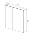 Шкаф зеркальный Lemark UNIVERSAL 80х80 см 2-х дверный, цвет корпуса: Белый глянец LM80ZS-U