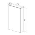 Шкаф зеркальный Lemark UNIVERSAL 50х80 см 1 дверный, петли слева, цвет корпуса: Белый глянец LM50ZS-U