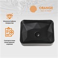 Orange B02-460MB раковина накладная чёрная матовая, санфарфор
Размеры (ШхГхВ): 465х350х140 мм B02-460MB