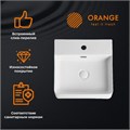 Orange B04-405W раковина накладная белая глянцевая, санфарфор
Размеры (ШхГхВ): 420х410х130 мм B04-405W