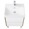 Тумба СКАНДИ 70, белая, дуб рустикальный (под раковину АДРИАНА 70) 1A251801SDZ90