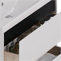 Тумба Lemark COMBI 100 см под 1 раковину, подвесная/напольная, 2 ящика, цвет планки: Чёрный, цвет ко LM03C100T-black